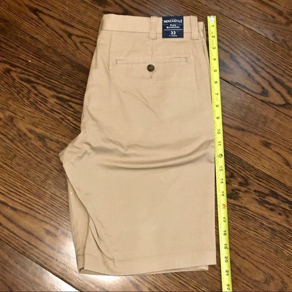 J. CREW Mercantile Flex Flat Front Khaki Shorts 32 - Picture 9 of 13